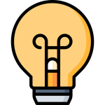 light bulb (representing intelligence)